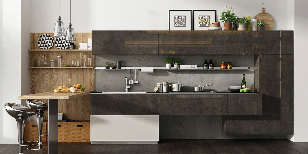 Contemporary Kitchen Cabinet DS21-CG03