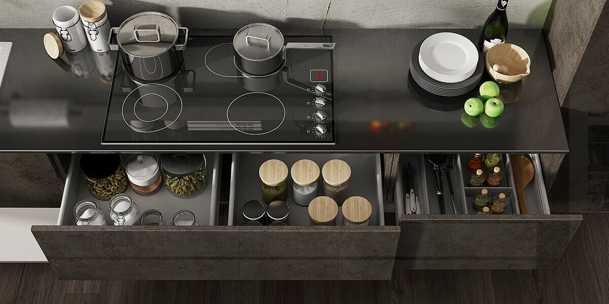 Contemporary Kitchen Cabinet DS21-CG03