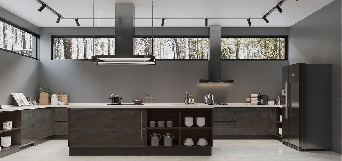 High-end Modern Kitchen Cabinet in UV Lacquer Finish DS21-CG02