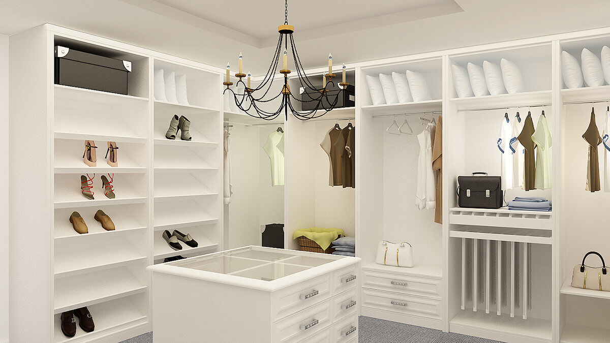 Classic High-end White Walk in Closet DS21-YG05