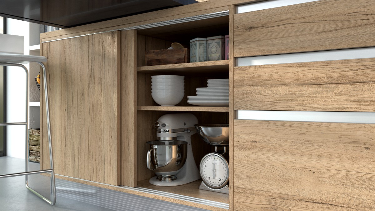 Modern Apartment Kitchen in Melamine Finish DS21-CG08