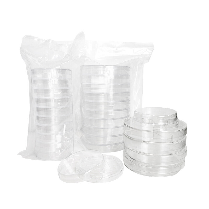 Disposable plastic petri dish