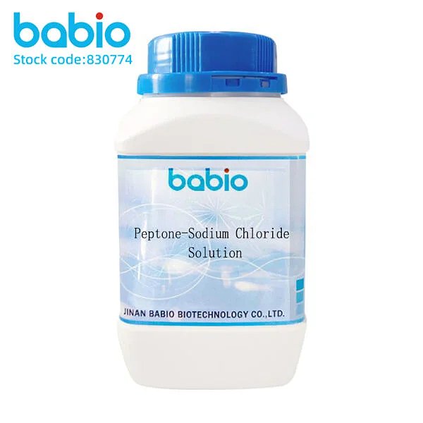 Solution de chlorure de sodium et peptone pour la dilution des échantillons