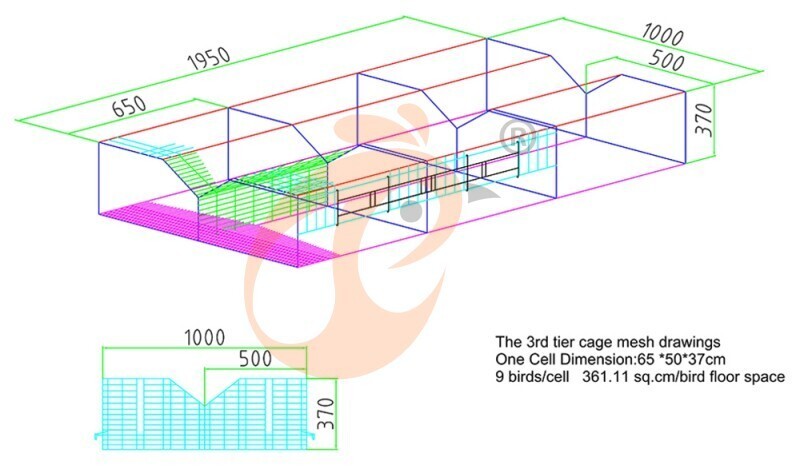 Brooder house, 25,272  brooders/house, A3 automatic brooder chicken cage's drawing
