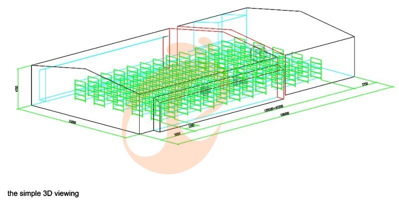 Brooder house,105,300 brooders/house, H5 automatic brooder chicken cage's house drawing