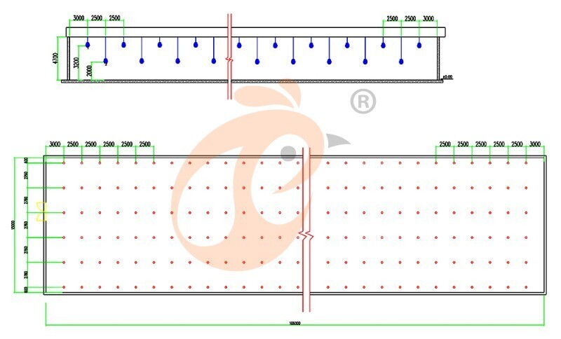 Brooder house,105,300 brooders/house, H5 automatic brooder chicken cage's house drawing