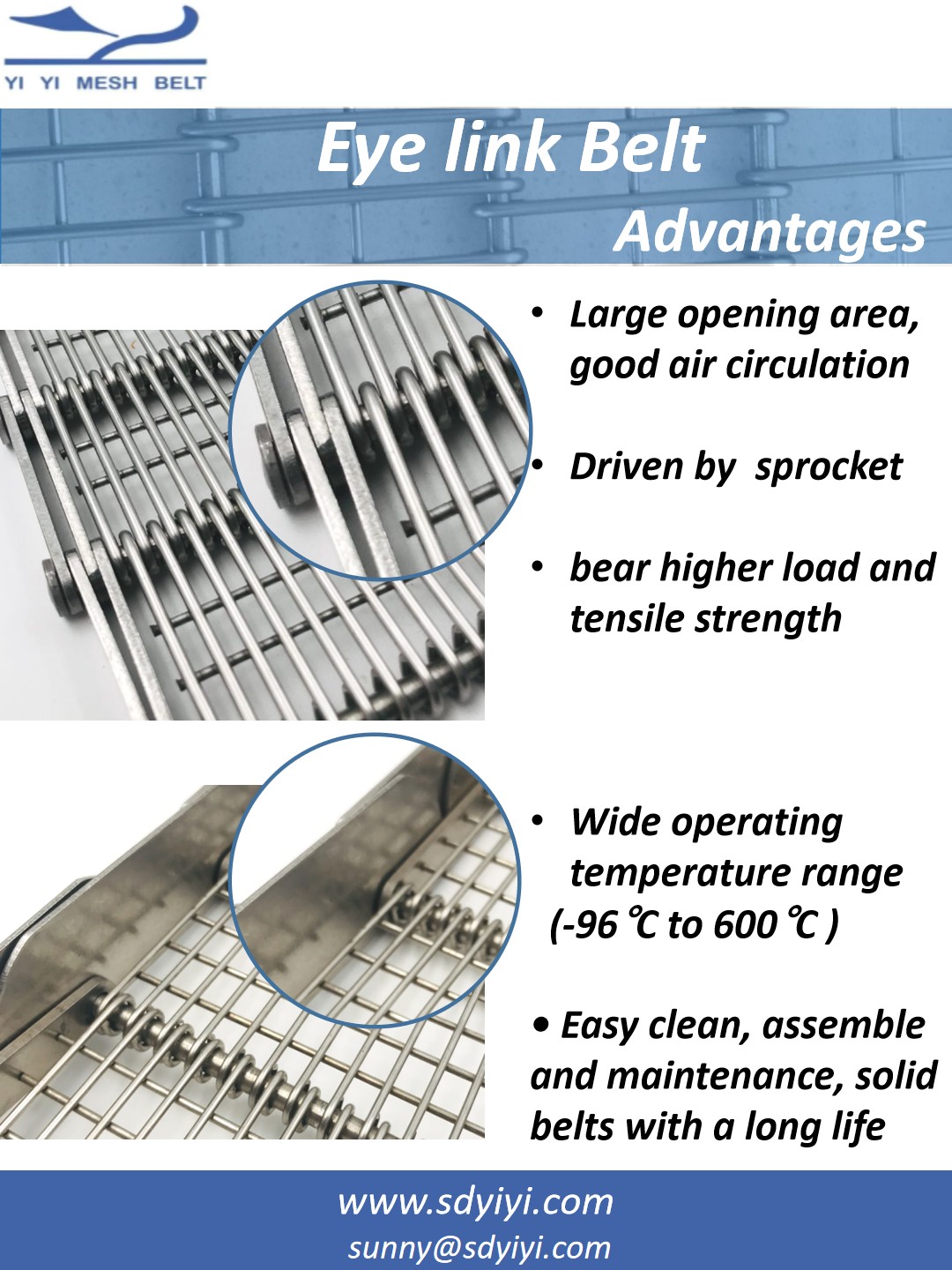 Eye link Belt processes and advantages