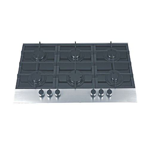 SG68801 tempered glass six burner 88cm build in gas hob
