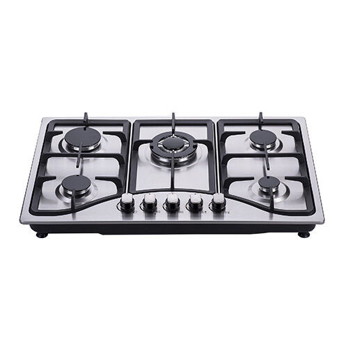 SS57605 S/S five burner 76cm build in gas hob SS57605 S/S five burner 76cm build in gas hob