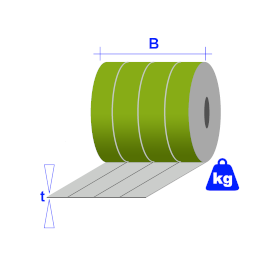 Coil slit strip