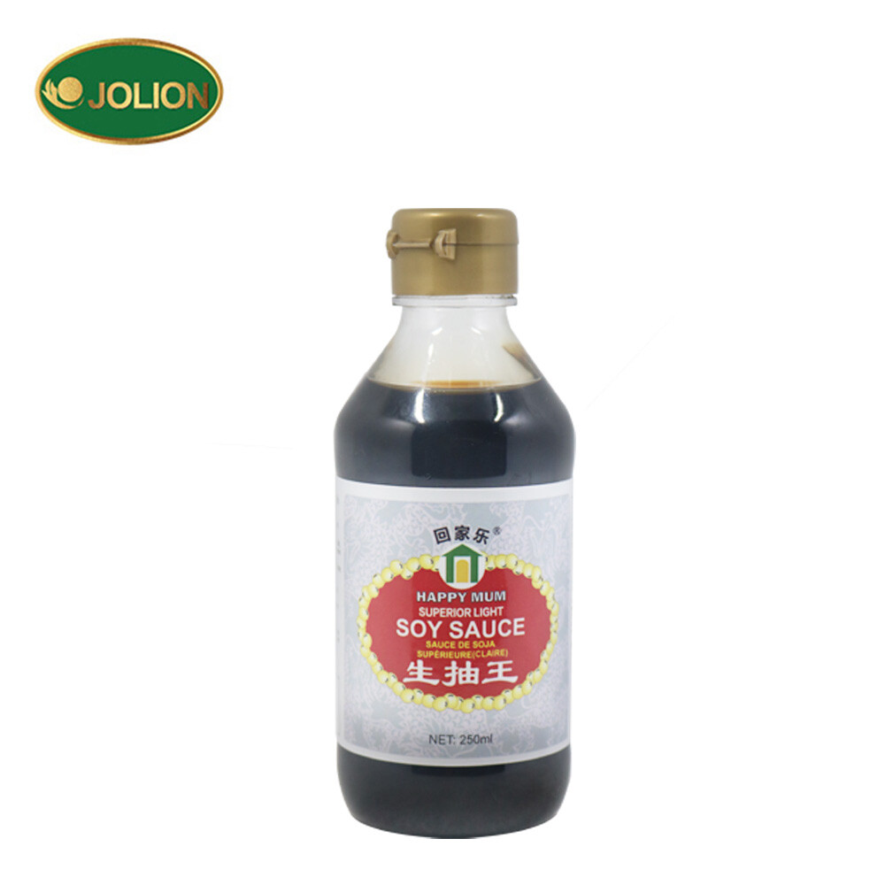 250ml Glass bottle packing bulk light soya sauce JOLION
