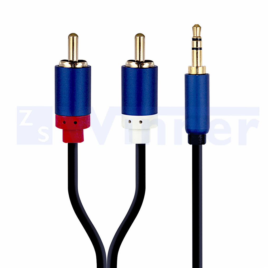 3.5mm Male to 2RCA Male Stereo Audio Y Splitter Cable 3.5mm Male to 2RCA Male Stereo Audio Y Splitter Cable