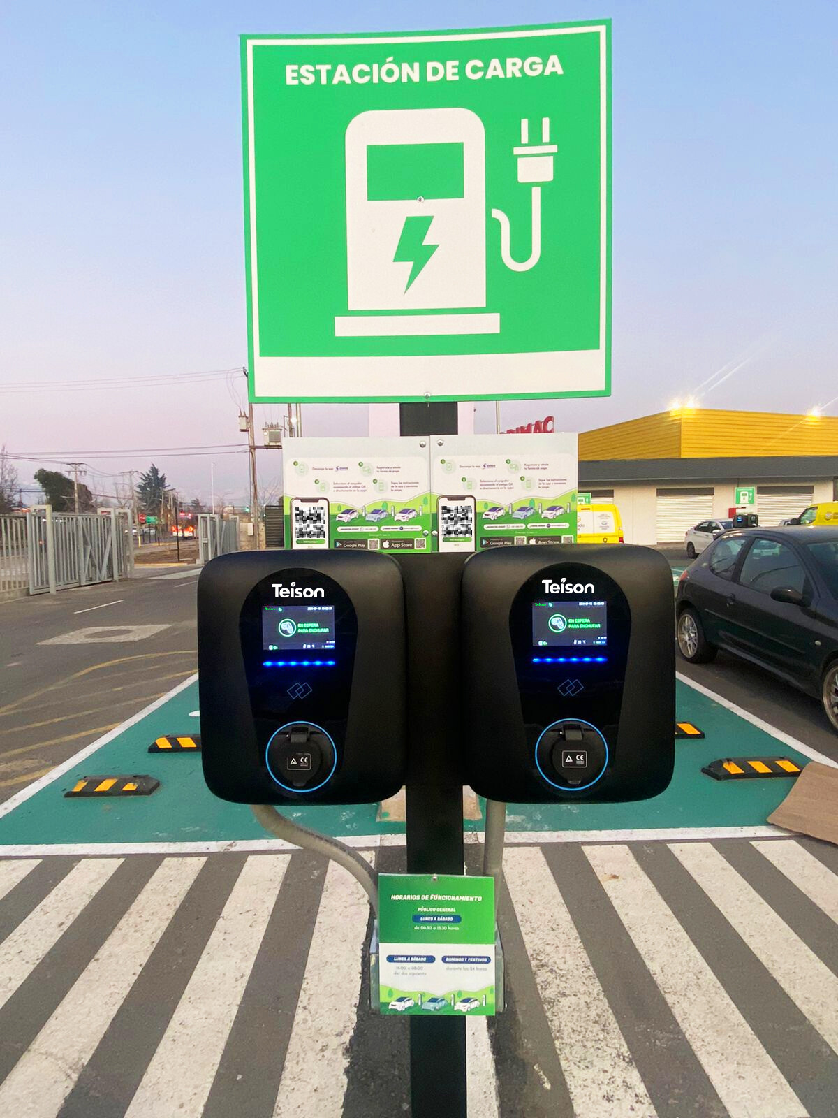 Another beautiful EV charging project completed in Chile by Teison team.
