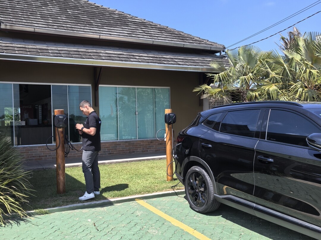 Teison Smart Mini EV Wallbox Charger installed in South America, 2024