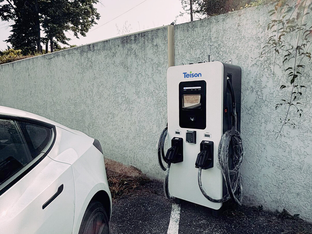 Teison 60kW DC PRO Fast Charger with POS system installed in France, 2025