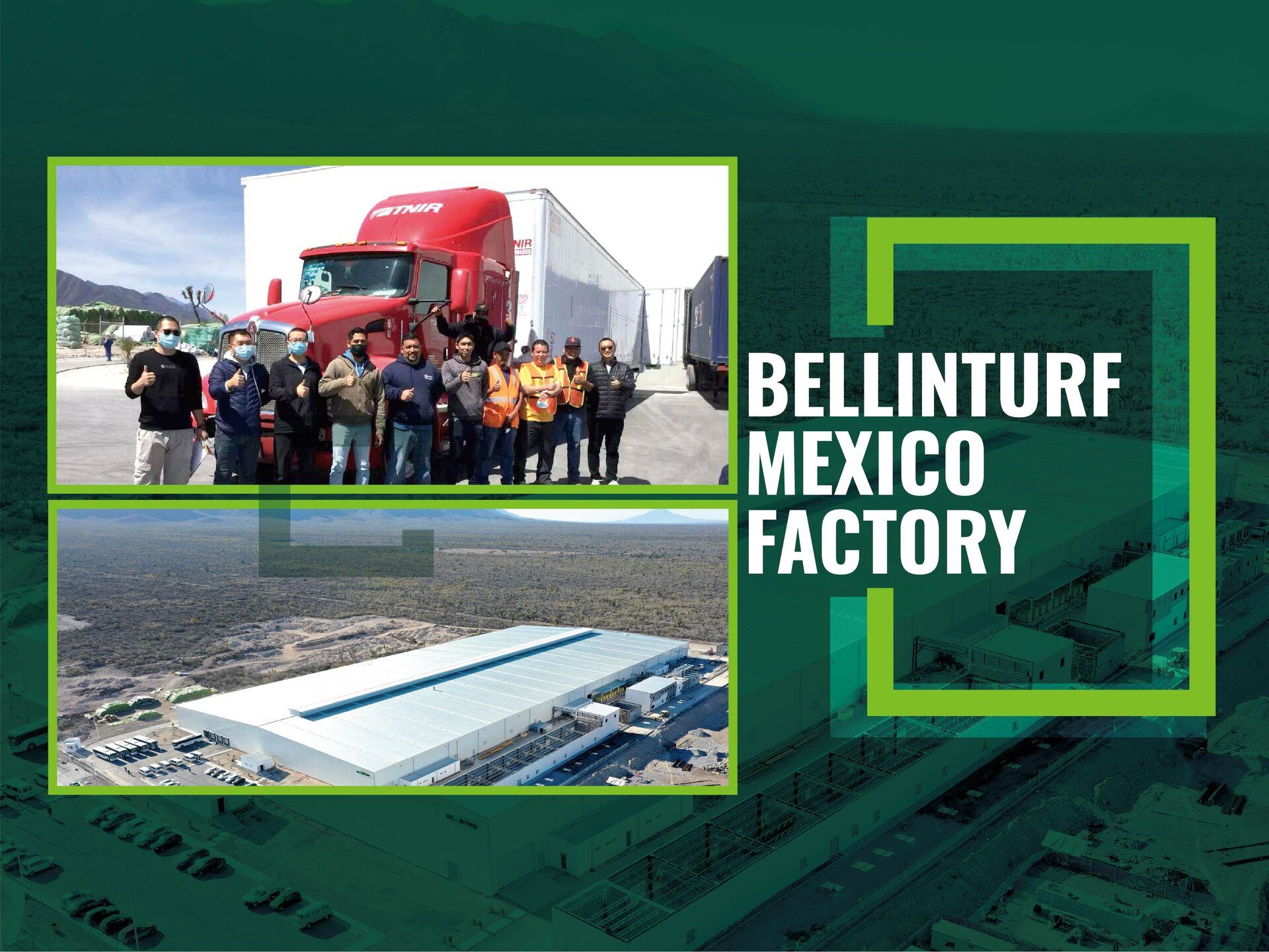 Bellinturf Mexico successfully delivered its first container into the  United States！