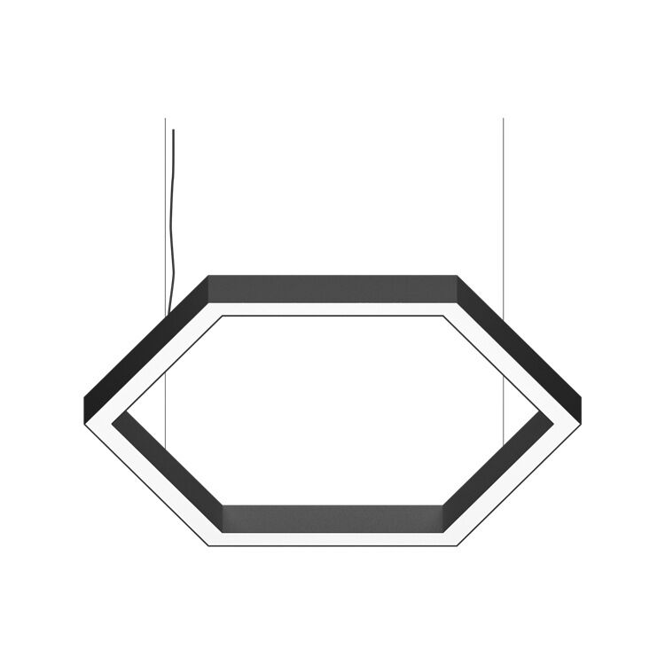 Hexagon Ceiling Modern Led Hanging Pendant Lamps Home Decoration Aluminum Housing Chandelier Suspended LED Linear Light