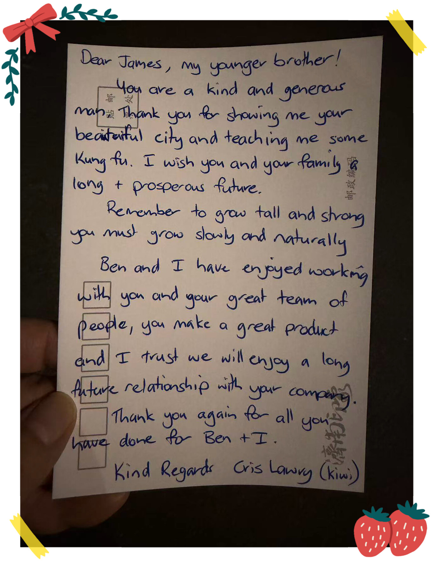 Notas manuscritas de nuestros clientes