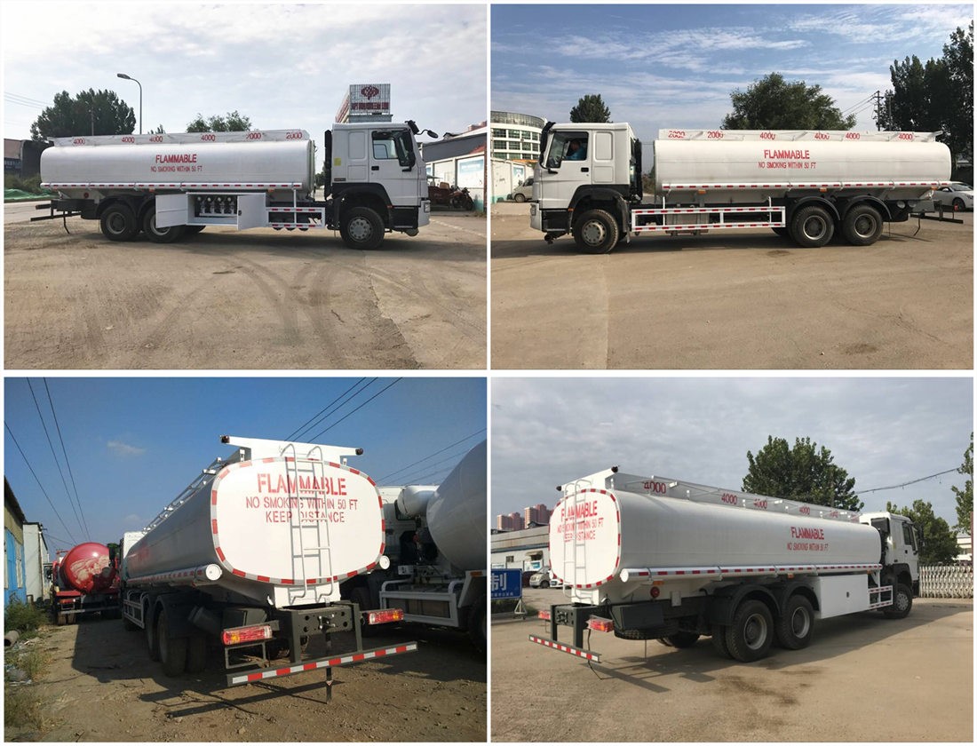 New HOWO 6X4 18 20 25tons Drinking Potable Liquid Cargo Heavy Fuel Oil Milk Lorry Delivery Transport Water Bowser Truck Water Tank Tanker Truck