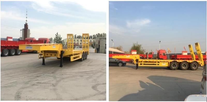 3 axles lowbed trailer