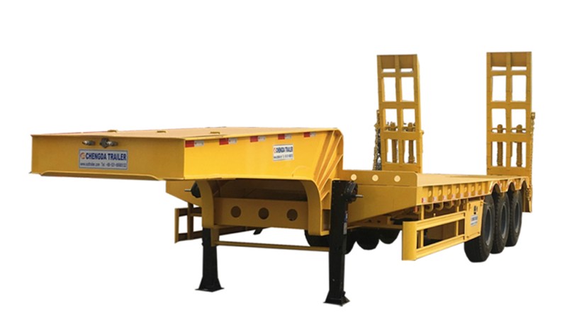 3 axles lowbed trailer