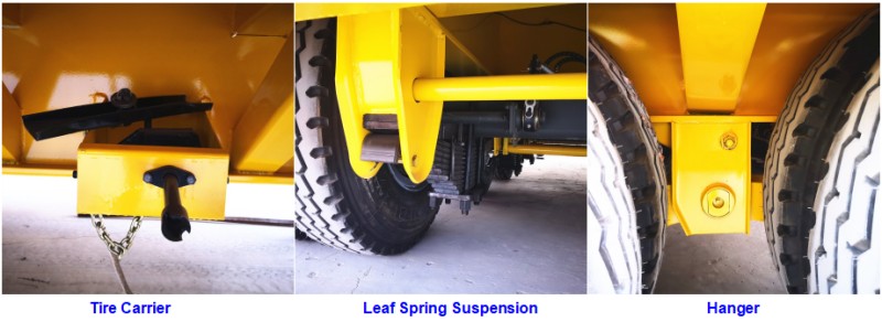 3 axles lowbed trailer