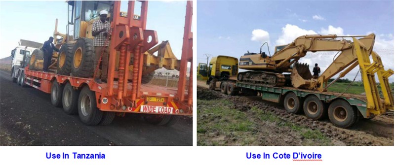 3 axles lowbed trailer