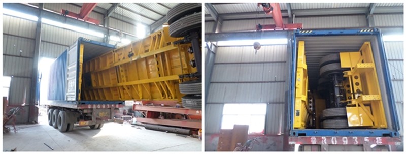 Flatbed semi trailer