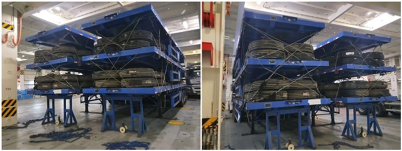 Flatbed semi trailer