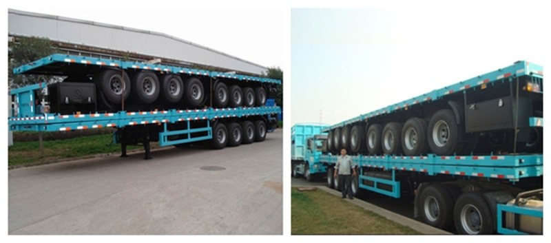 Flatbed semi trailer