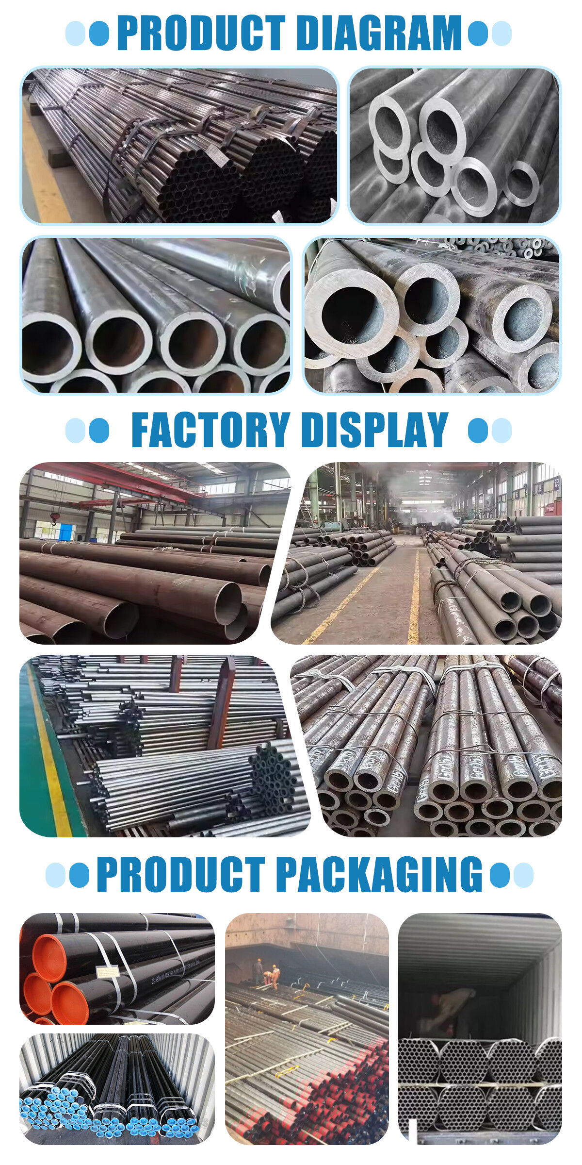 ASTM A106 A53 Hot Sale Seamless Welded Large Diameter 20inch 25inch 30 Inch Carbon Steel Pipe