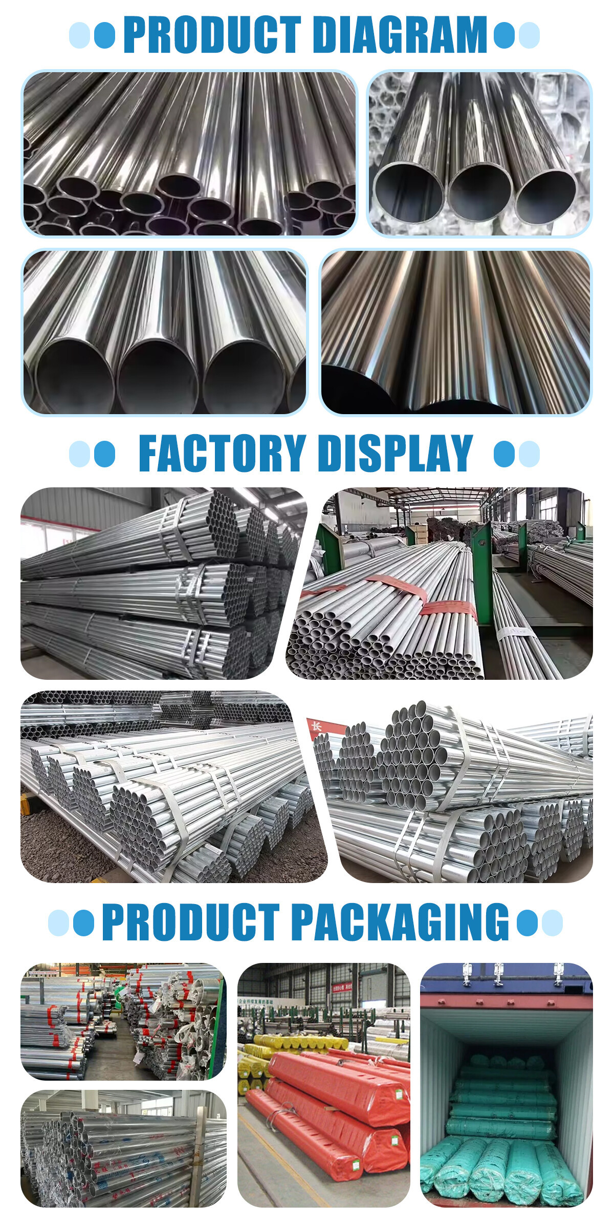 Manufacturer Seamless 304 321 316 301 310S Stainless Steel Round Square Pipe