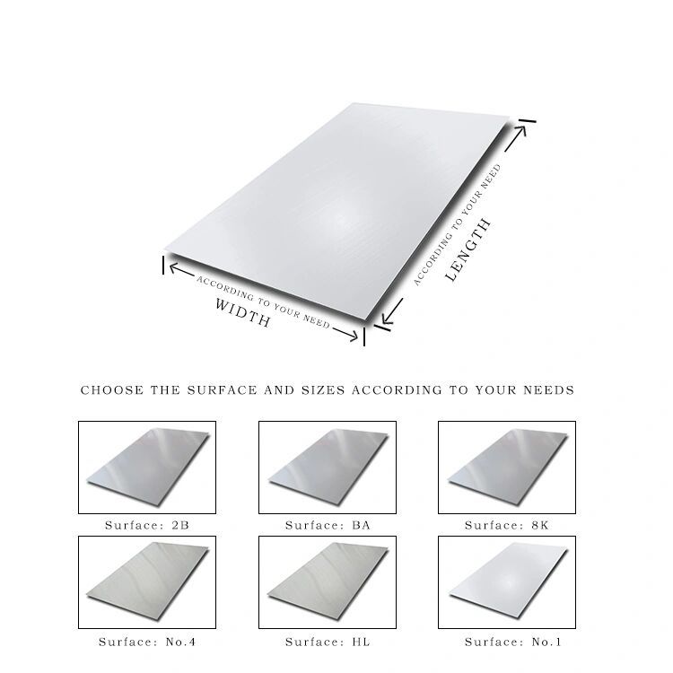304 304L Stainless Steel Thickened Cabinet Kitchen Table Polished Scratch Resistant Fingerprint-free Stainless Steel Plate