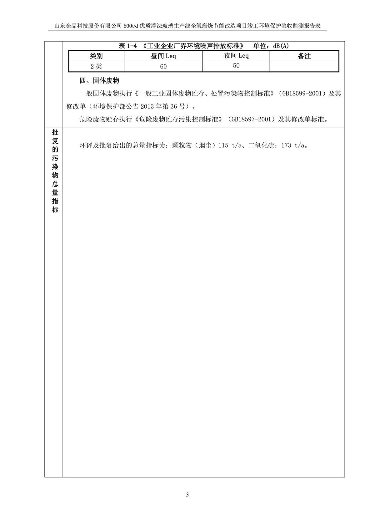 600t/d优质浮法玻璃生产线全氧燃烧节能改造项目竣工环境保护验收监测报告公示