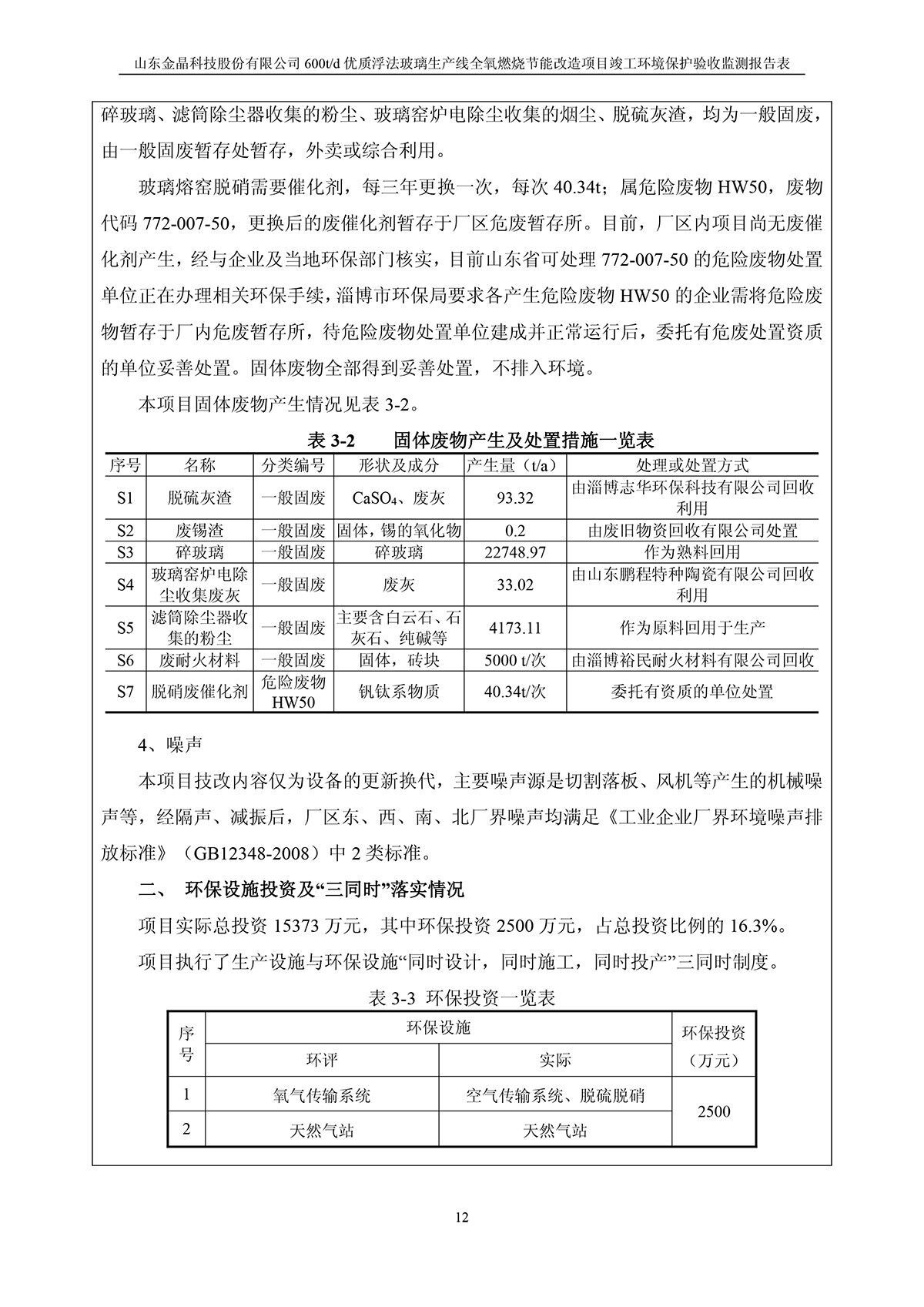 600t/d优质浮法玻璃生产线全氧燃烧节能改造项目竣工环境保护验收监测报告公示