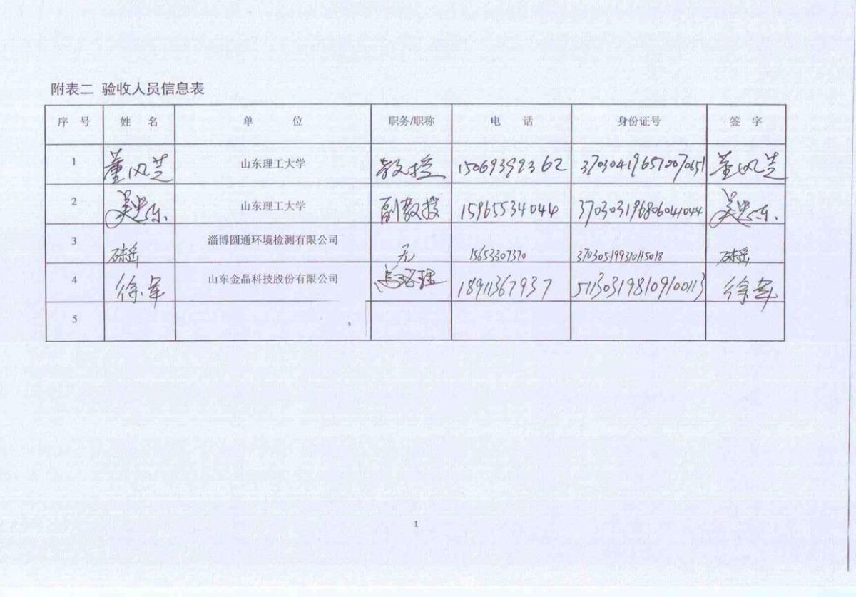山东金晶科技股份有限公司低辐射镀膜玻璃工程竣工环境保护验收意见
