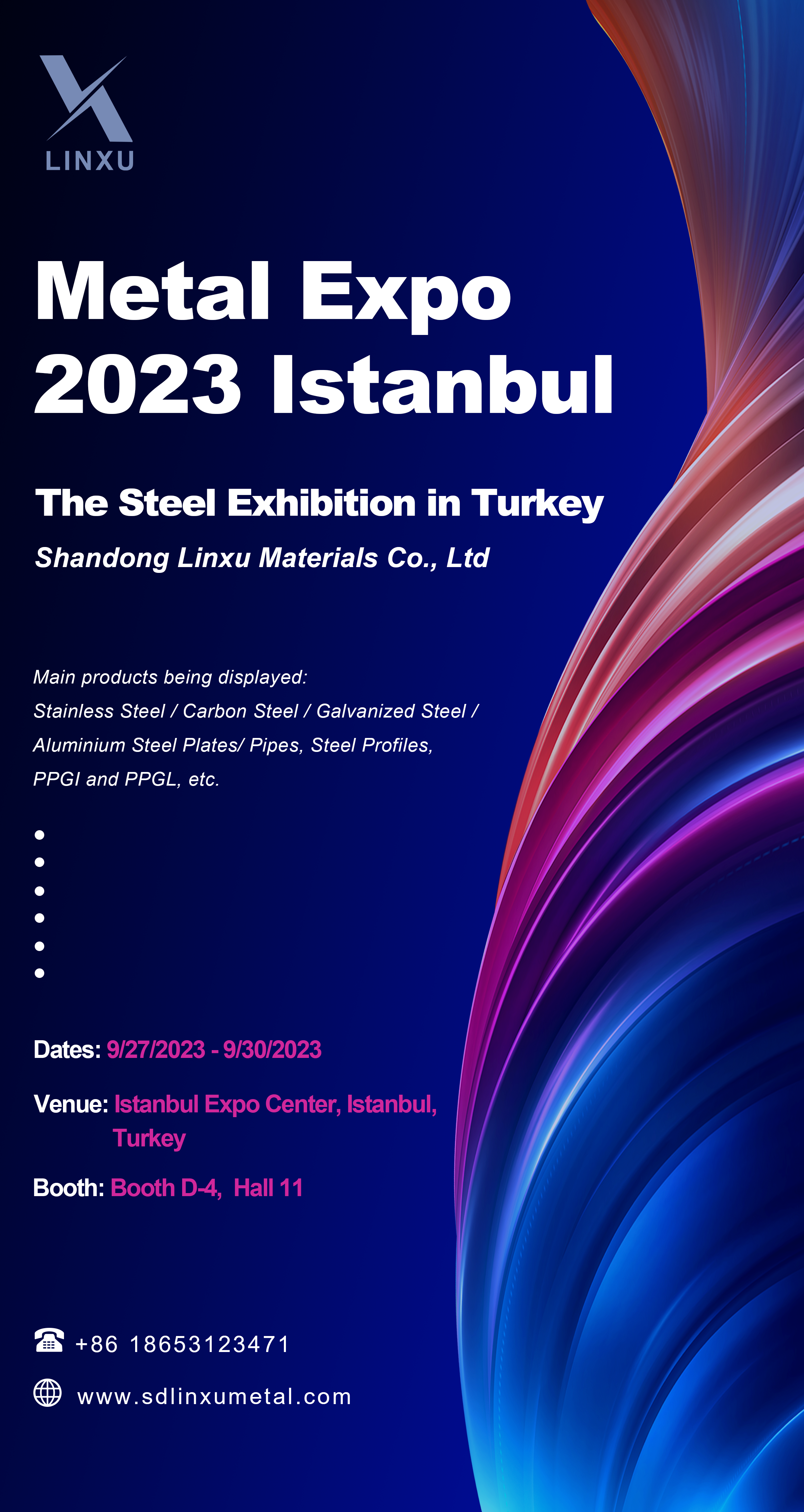 Invitation to the“Metal Expo 2023 Istanbul ” in Turkey