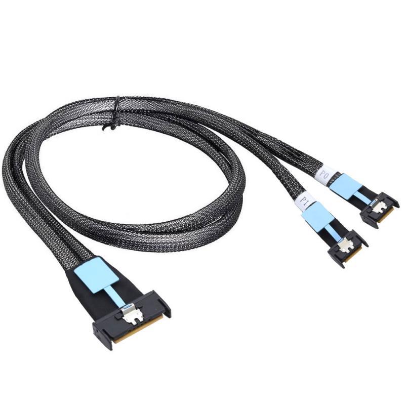 Slimline MCIO 8i 5.0 SFF-8654 8I auf 2 MCIO SFF-8654 4I Kabelbaum, vielseitig einsetzbarer Kabelbaum, grünes und umweltfreundliches RCD