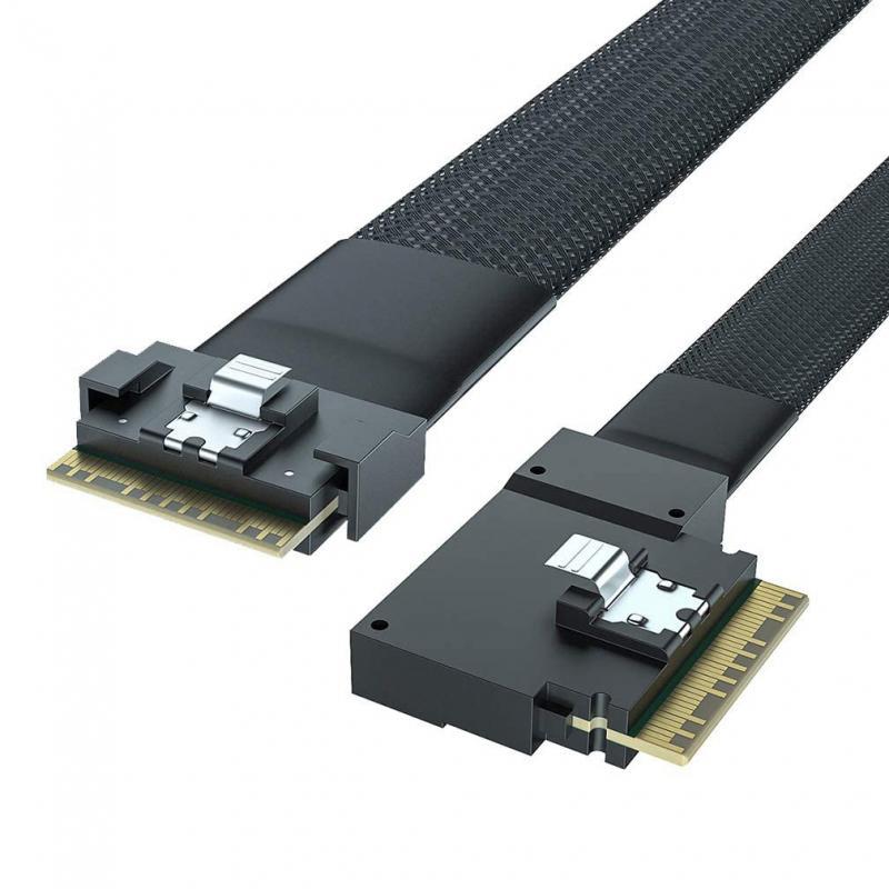 SlimSAS SFF-8654 4i zu SFF-8654 4i SAS 4.0 Hochgeschwindigkeitskabelbaum, Hochgeschwindigkeitsübertragungsleitung, professionelle Herstellung mit jahrelanger Erfahrung in Kabelbäumen RCD