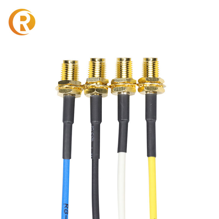 Ensamblajes de cable RF a prueba de agua 50ohm Conector de mamparo trasero RP SMA disponible