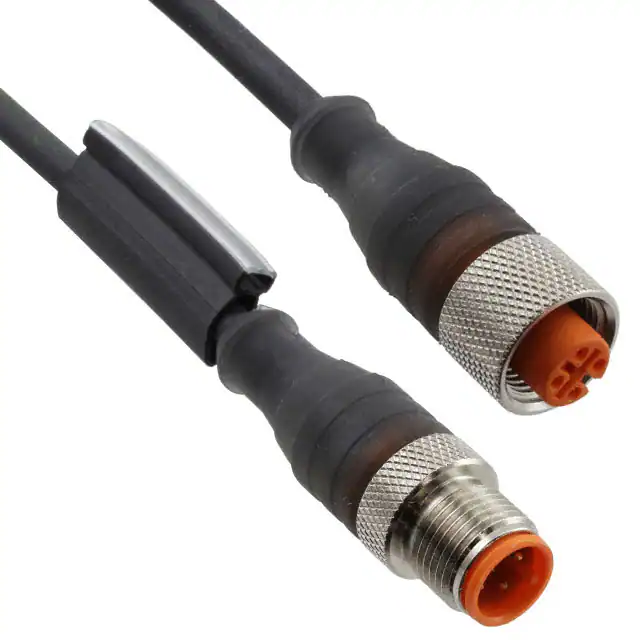 Conjunto de cables de doble extremo con conector de enchufe redondo M12 de alta calidad CBL 4POS MACHO A FMALE 6.56 '