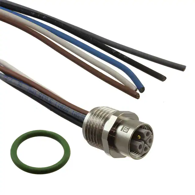 Conector hembra de toma de corriente M12 de 5 pines (4 + FE) CBL 4POS FMALE A CABLE 1.64 '