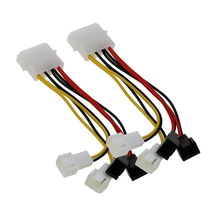 Molex de 4 pines a ventilador de 3 pines, conector adaptador de Cable de alimentación, 12V, Cables de ventilador de refrigeración de ordenador para CPU, PC, ventilador con cubierta Molex de 4 pines a ventilador de 3 pines, conector adaptador de Cable de alimentación, 12V, Cables de ventilador de refrigeración de ordenador para CPU, PC, ventilador con cubierta