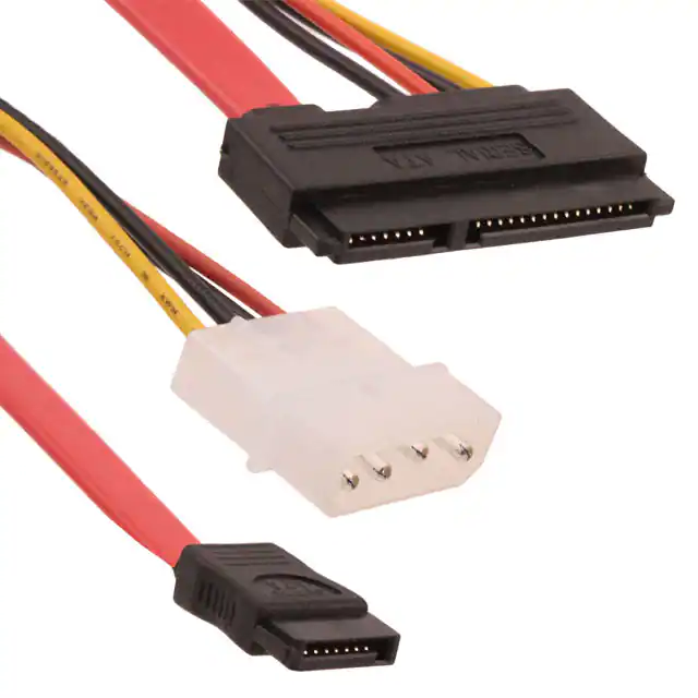 SATA 07 pin female to male SATA 15 pin female to square 04 pin plug cable assembly