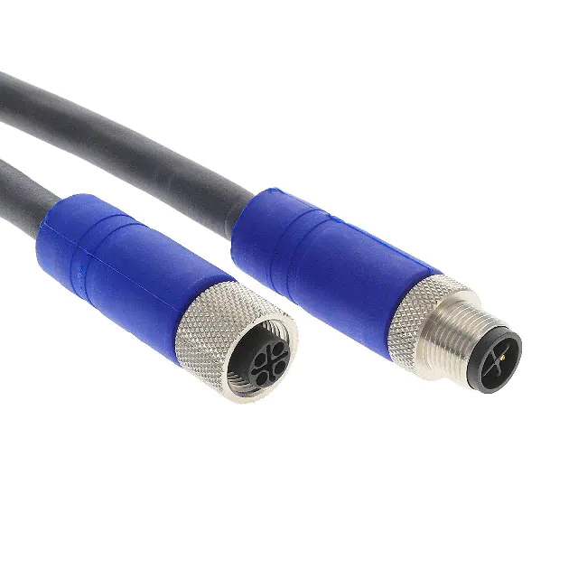 M12 Power Double-Ended Cordset ذكر إلى أنثى مستقيم CBL 4POS ذكر إلى FMALE 32.8 '