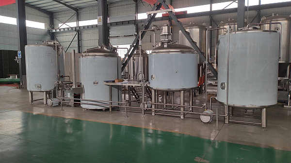 600L Direct fire gas heated 2 vessels stainless steel beer brewhouse for sale