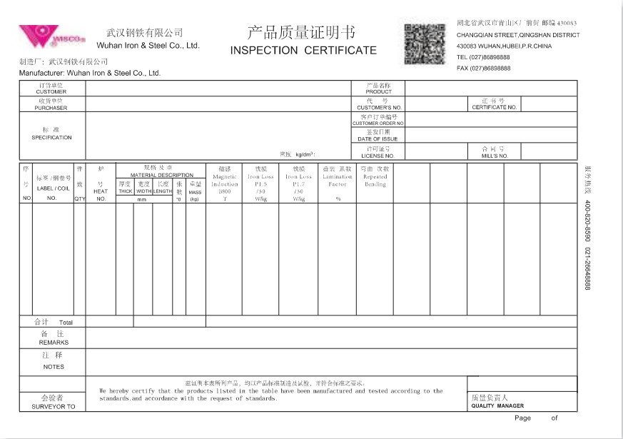 Electrical Steel Strip
