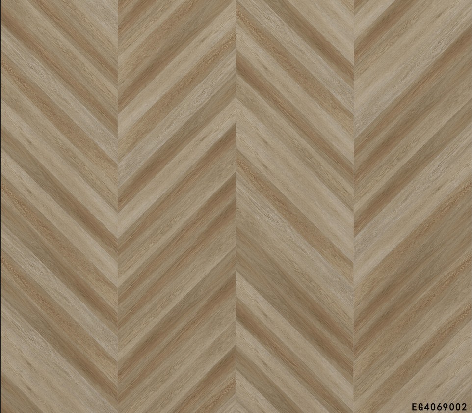 Fish bone patterned SPC flooring