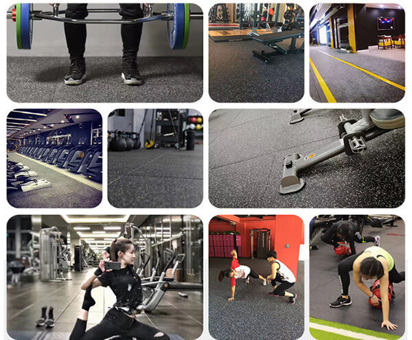 Straight Edge Rubber Floor Tiles