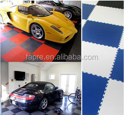 Interlocking PVC Anti slip Heavy Duty Garage Floor Tiles Easy Clean PVC Plastic Garage Floor Tiles